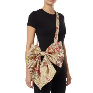 NEW Handmade Ikat Statement Oversized Bow Crossbody Bag